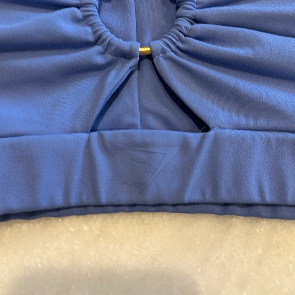 Gymshark Whitney Simmons Round Neck Blue Womens Sports Bra - Picture 6 of 7